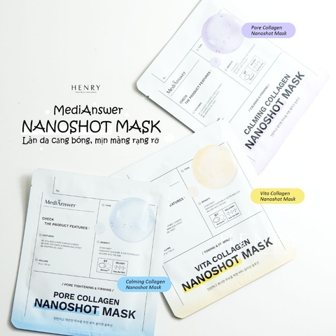 [Mẫu Mới] Mặt Nạ Thạch Medianswer Collagen Nanoshot 37g Công Nghệ Thẩm Thấu Nano Đột Phá