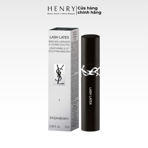 [Mini 2ml] Mascara YSL Lash Latex #01 Sculpted Black Định Hình, Dài Và Cong Mi Đột Phá