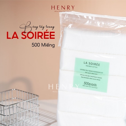 Bông Tẩy Trang La Soirée Gói 500 Miếng – Cotton 100% Tự Nhiên, Mềm Mịn & Tiết Kiệm