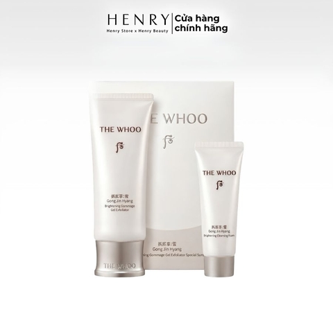 Set Tẩy Da Chết + Sữa Rửa Mặt The History Of Whoo Brightening Gommage Special Set – Làm Sạch Sâu, Hỗ Trợ Làm Sáng Da
