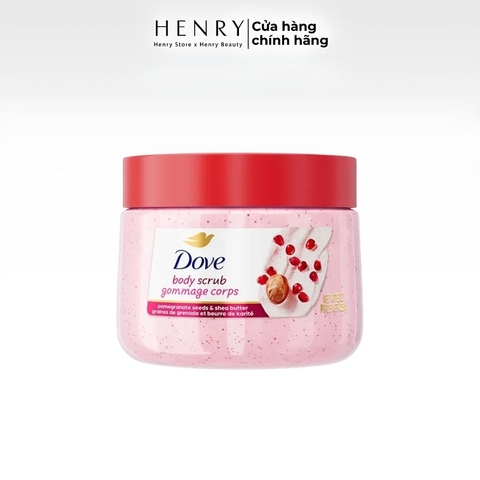 [Bản Mỹ] Tẩy Tế Bào Chết Dove Pomegranate Seeds & Shea Butter Body Scrub 425g – Làm Sạch Dịu Nhẹ, Dưỡng Ẩm & Hương Lựu Thơm Mát
