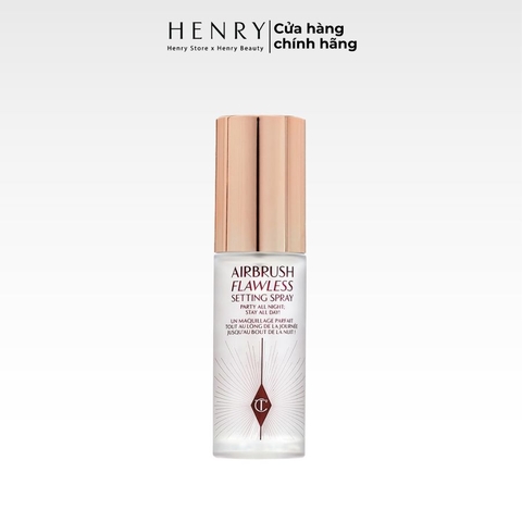 [Mini 15ml/ HSD T10/2026] Xịt Khóa Nền Charlotte Tilbury Airbrush Flawless Setting Spray Bí Quyết Lớp Nền "Không Tì Vết" Suốt 16 Giờ