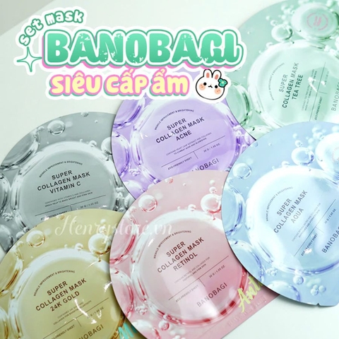 MẶT NẠ BANOBAGI SUPER COLLAGEN MASK AQUA - 1 MIÊNG