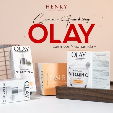 Kem Dưỡng Olay Luminous Niacinamide + Vitamin C Moisturiser 50g – Dưỡng Sáng, Cấp Ẩm & Hỗ Trợ Làm Đều Màu Da