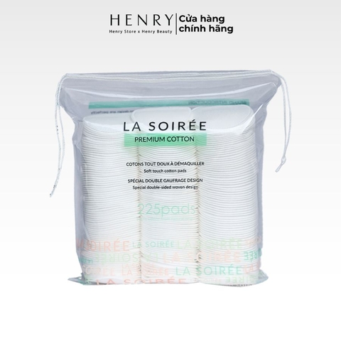 Bông Tẩy Trang La Soirée Premium Cotton 225 Miếng Tròn