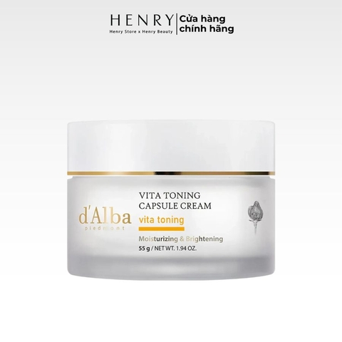 [Tách Set Giá Hời] Kem Dưỡng Trắng & Cấp Ẩm d'Alba Vita Toning Capsule Cream 55gr