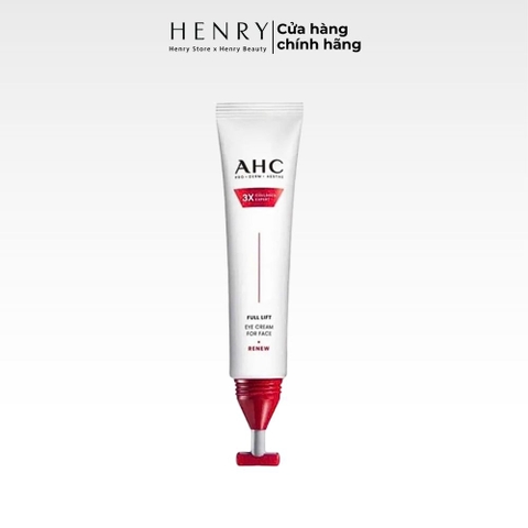 Kem Dưỡng Hỗ Trợ Trẻ Hóa Da Mặt Và Mắt AHC 3X Collagen Exoert Full Lift Eye Cream For Face 40ml