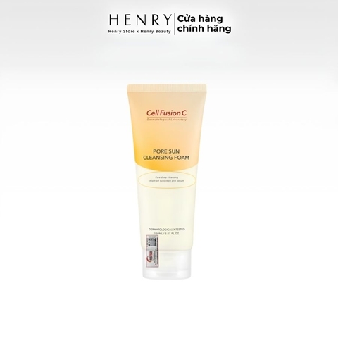 [ Hàng Công ty] Sữa Rửa Mặt Dưỡng Sáng Cell Fusion C Pore Sun Cleanser 150ml - Làm Sạch Sâu, Hỗ Trợ Giảm Thâm & Dưỡng Da Rạng Rỡ