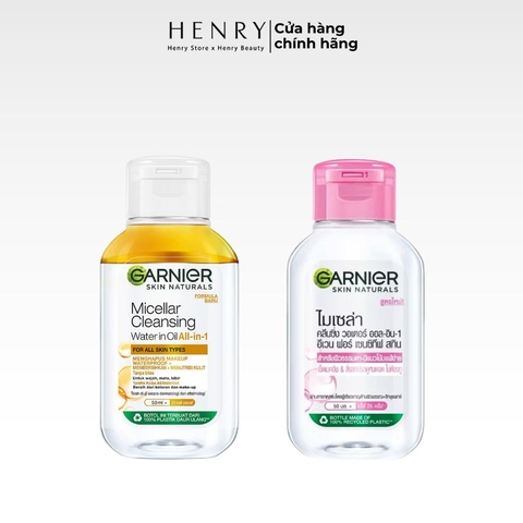 [Hàng Công Ty] Nước Tẩy Trang Garnier Làm Sạch Sâu Mini 50ml