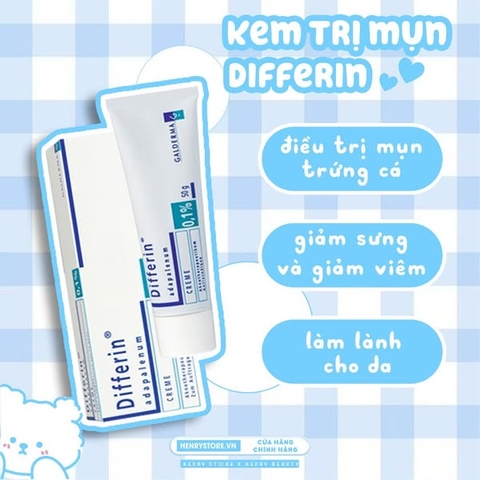 Trị mụn Differin 0.1%