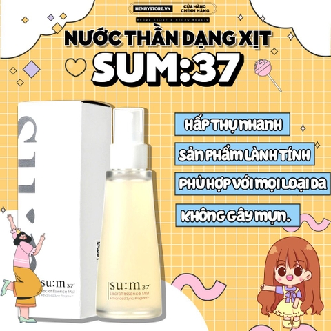 Xịt Khoáng Nước Thần Su:m37 Secret Essence Mist 60ml - HÀNG CÔNG TY