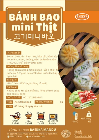 Bánh bao nhân thịt mini