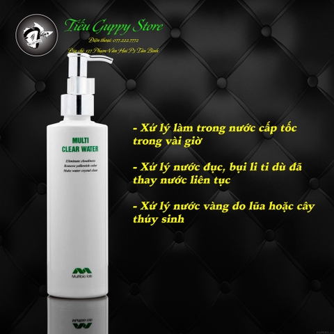 Multi Clear Water | Chế phẩm khử màu lũa - khử bụi - làm trong nước nhanh chóng (Chai 150ml)