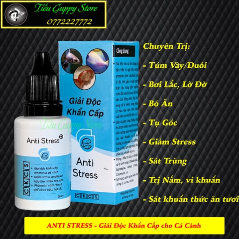 ANTI STRESS - Giải Độc Khẩn Cấp, Giảm Căng Thẳng và Phòng cho Cá Cảnh