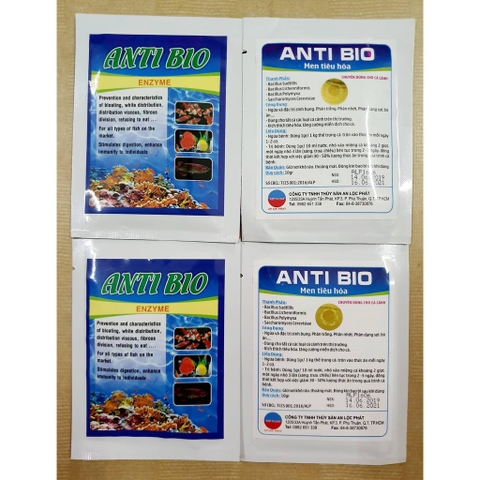 Anti bio - Men Tiêu Hóa Kích, Tăng Cường Hệ Miễn Dịch Cho Cá
