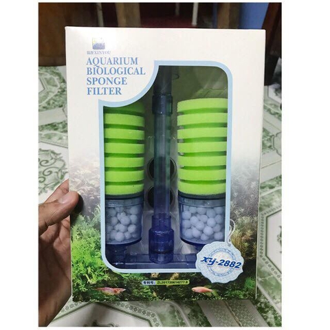 Lọc BIO Xanh Lá XY-2880, XY-2881, XY-2882 Chuyên Dụng cho Hồ Tép Cảnh và Cá Cảnh (Tặng kèm vật liệu lọc)