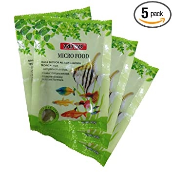 Cám TAIYO Micro Food đến từ Ấn Độ, Thức Ăn Chuyên Dùng Cho Cá Cảnh Nhỏ, Giá Rẻ và Hàm Lượng Dinh Dưỡng Cao (gói 20gram)