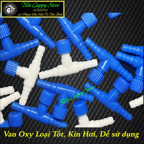 Van Oxy Xanh Hồ Cá Loại Tốt, Có Khấc Giữ Dây Chắc Chắn và Kín Hơi