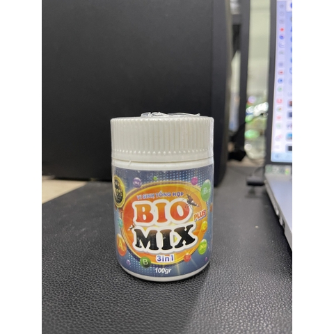 BIOMIX Plus 3 in 1 - Men Vi Sinh Đậm Đặc Cho Hồ Cá, Tép, Thủy Sinh (Hủ 100gram)
