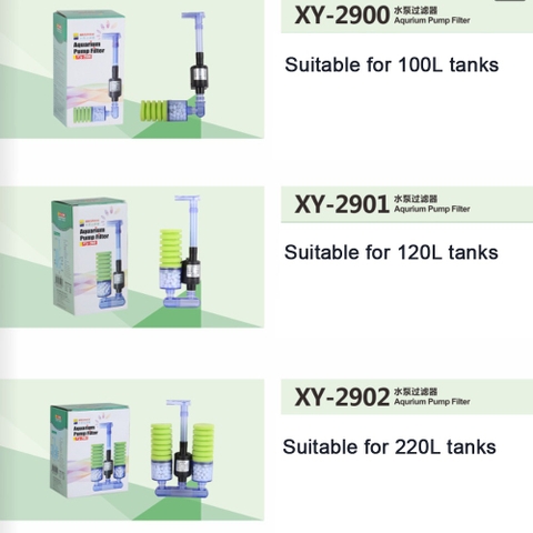 Lọc BIO Tích Hợp Máy Bơm Tặng Kèm Vật Liệu Lọc XY-2900, XY-2901, XY-2902