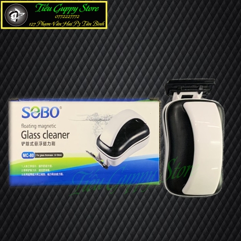 Nam Châm Chùi Kính hồ cá loại Tốt kết hơp Cạo Rêu SOBO MC-60, MC-80, MC-120, MC-200