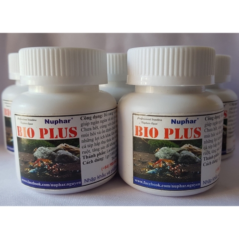BIO PLUS Nuphar - Men Vi Sinh Hỗ Trợ Tiêu Hóa, Bổ Sung Khoáng Chất - Khử Độc cho Cá Tép