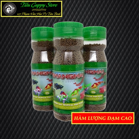 Cám ShangHai - Thức Ăn Cá Cảnh Tiện Lợi, Giá Rẻ, Độ Đạm Cao - Phù Hợp Cho Nhiều Loại Cá