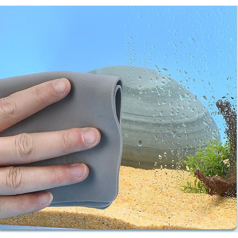 Khăn lau kính hồ cá YEE, khăn lau mặt kính bể cá cảnh cao cấp không xù lông, bám lông - không xước kính