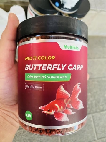 Cám kích đỏ Multi Color Super Red (Hạt nổi 3li - Hủ 300gr) - Thức Ăn Chuyên kích màu đỏ cho cá Phi tần, chép sư tử,Ranchu, Goldfish...