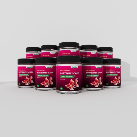 Cám kích đỏ Multi Color Super Red (Hạt nổi 3li - Hủ 300gr) - Thức Ăn Chuyên kích màu đỏ cho cá Phi tần, chép sư tử,Ranchu, Goldfish...