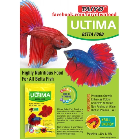 Cám Cho Cá BETTA ULTIMA - Thức Ăn Dinh Dưỡng Cho Cá Lia Thia, Cá Cảnh Nhỏ