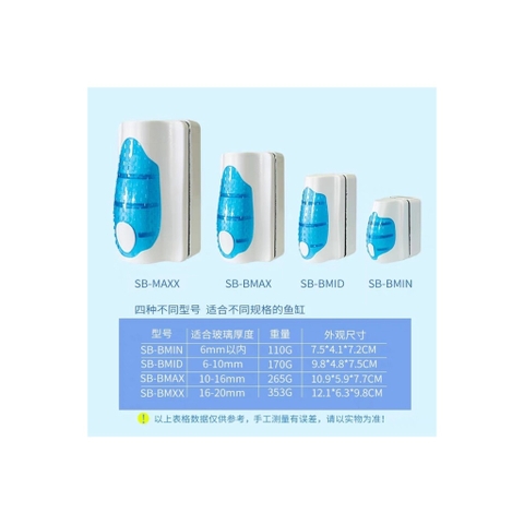 Nam Châm Cọ Rửa, Vệ Sinh Hồ Cá SOBO - Thích Hợp Cho Các Độ Dầy Kính Hồ Cá