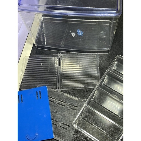 Lồng đẻ Guppy kết hợp Keo show Betta 2 ngăn (Kích thước 18x9x12cm)