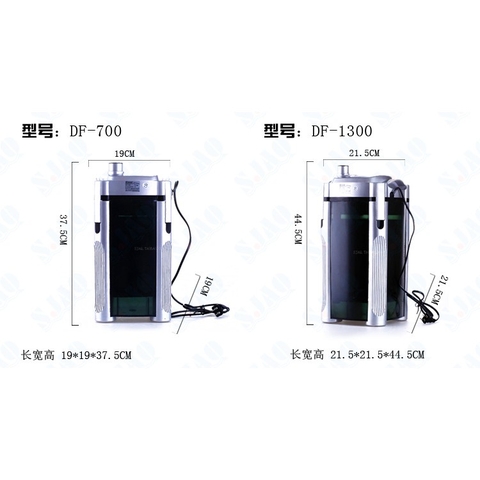 Máy Lọc Ngoài, Lọc Thùng ATMAN DF-500, DF-700, DF-1000, DF-1300 Kèm theo Vật Liệu Lọc