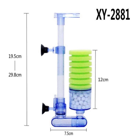 Lọc BIO Xanh Lá XY-2880, XY-2881, XY-2882 Chuyên Dụng cho Hồ Tép Cảnh và Cá Cảnh (Tặng kèm vật liệu lọc)