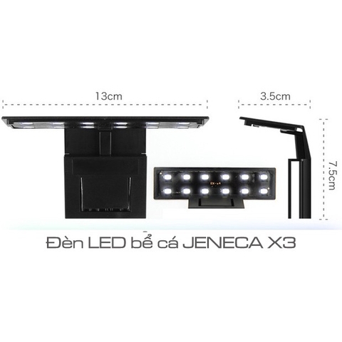 Đèn Led Trắng nhỏ gọn cho Bể cá JENECA X3 5W
