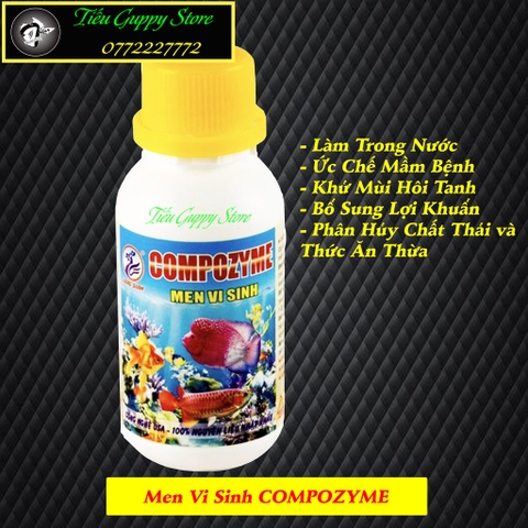 Men Vi Sinh COMPOZYME - Khử Mùi Hôi Tanh - Làm Trong Nước - Bổ Sung Lợi Khuẩn