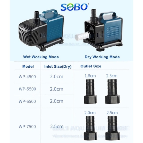 Máy Bơm Chìm SOBO WP-5500, WP-6500, WP-7500