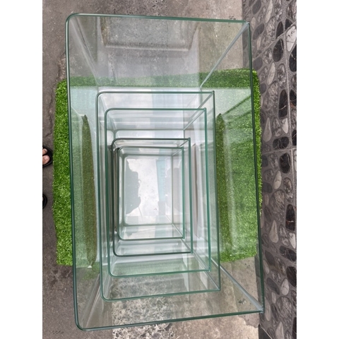 [Hàng nhập khẩu] Bể cá , Hồ Cá Đúc bo góc, viền mài vi tính, Kính trong suốt, nhiều kích thước