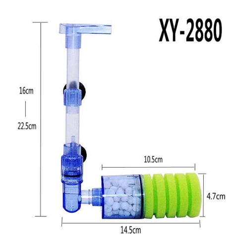 Lọc BIO Xanh Lá XY-2880, XY-2881, XY-2882 Chuyên Dụng cho Hồ Tép Cảnh và Cá Cảnh (Tặng kèm vật liệu lọc)