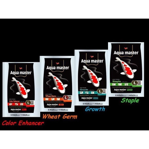 Thức Ăn Cá KOI AQUAMASTER - Thức Ăn Cao Cấp cho Cá Koi | Color Enhacer - Growth - Hi Growth - Staple (Bao 5kg)