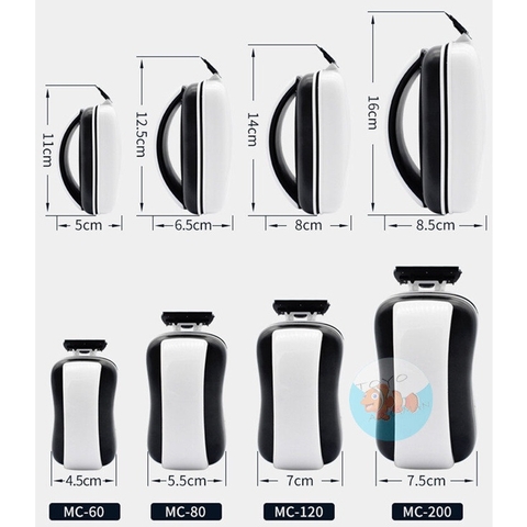 Nam Châm Chùi Kính hồ cá loại Tốt kết hơp Cạo Rêu SOBO MC-60, MC-80, MC-120, MC-200