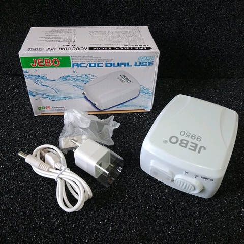 Máy Sủi Oxy Tích Điện JEBO 9950 và JEBO 9970 Chuyên Dụng Cho Hồ Cá Cảnh