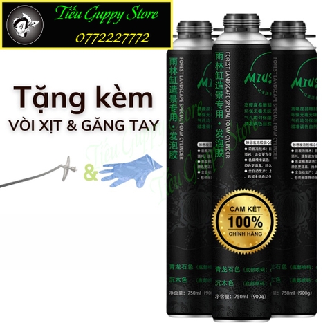 FOAM MIUS Tạo Hình Bố Cục, Background Hồ Bán Cạn, Keo Xịt Tạo Khối Cho Hồ, Tường Rêu