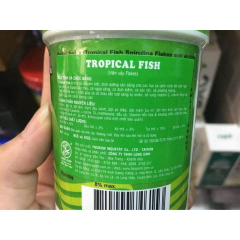 Thức Ăn Cá Ông Tiên, Cá Thần Tiên TROPICAL FISH Pro Choice - dạng Vẩy Lá, Cá dễ ăn, dễ hấp thu