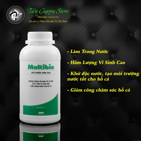 Vi Sinh Multibio - Khử mùi hôi tanh, làm trong nước thật nhanh (chai 500ml)