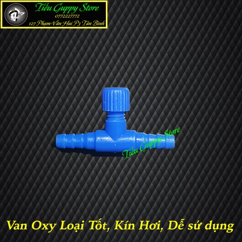 Van Oxy Xanh Hồ Cá Loại Tốt, Có Khấc Giữ Dây Chắc Chắn và Kín Hơi