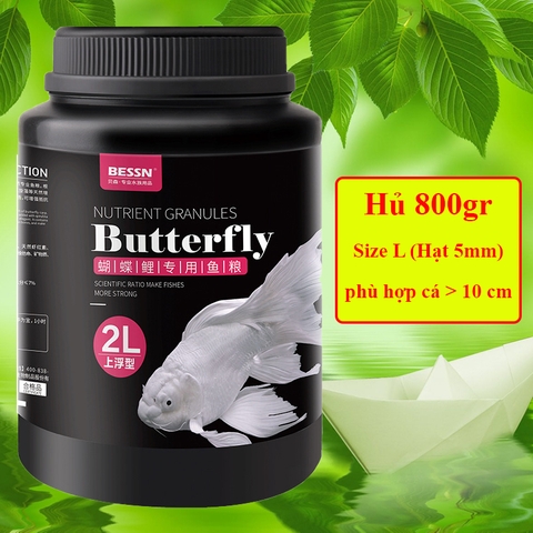 Cám Cá Chép Sư Tử BESSN Butterfly - Thức ăn Chuyên Dụng cho Cá Chép Sư Tử, Lên màu cho cá, Giàu đạm