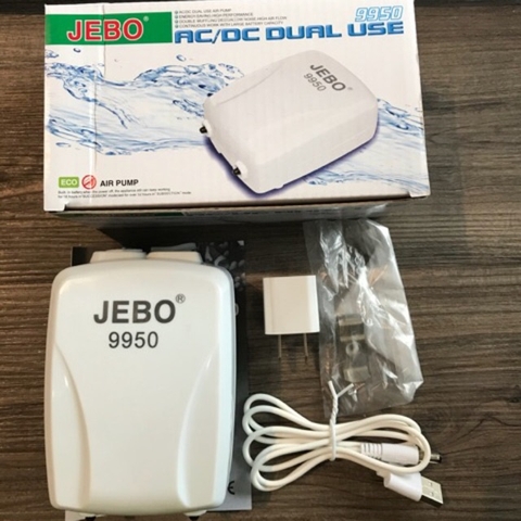 Máy Sủi Oxy Tích Điện JEBO 9950 và JEBO 9970 Chuyên Dụng Cho Hồ Cá Cảnh