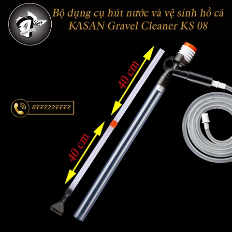 Bộ Dụng Cụ Hút Nước và Vệ Sinh Bể Cá KASAN Gravel Cleaner KS 08